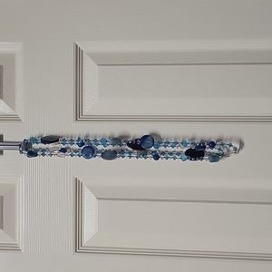 Blue beaded necklace